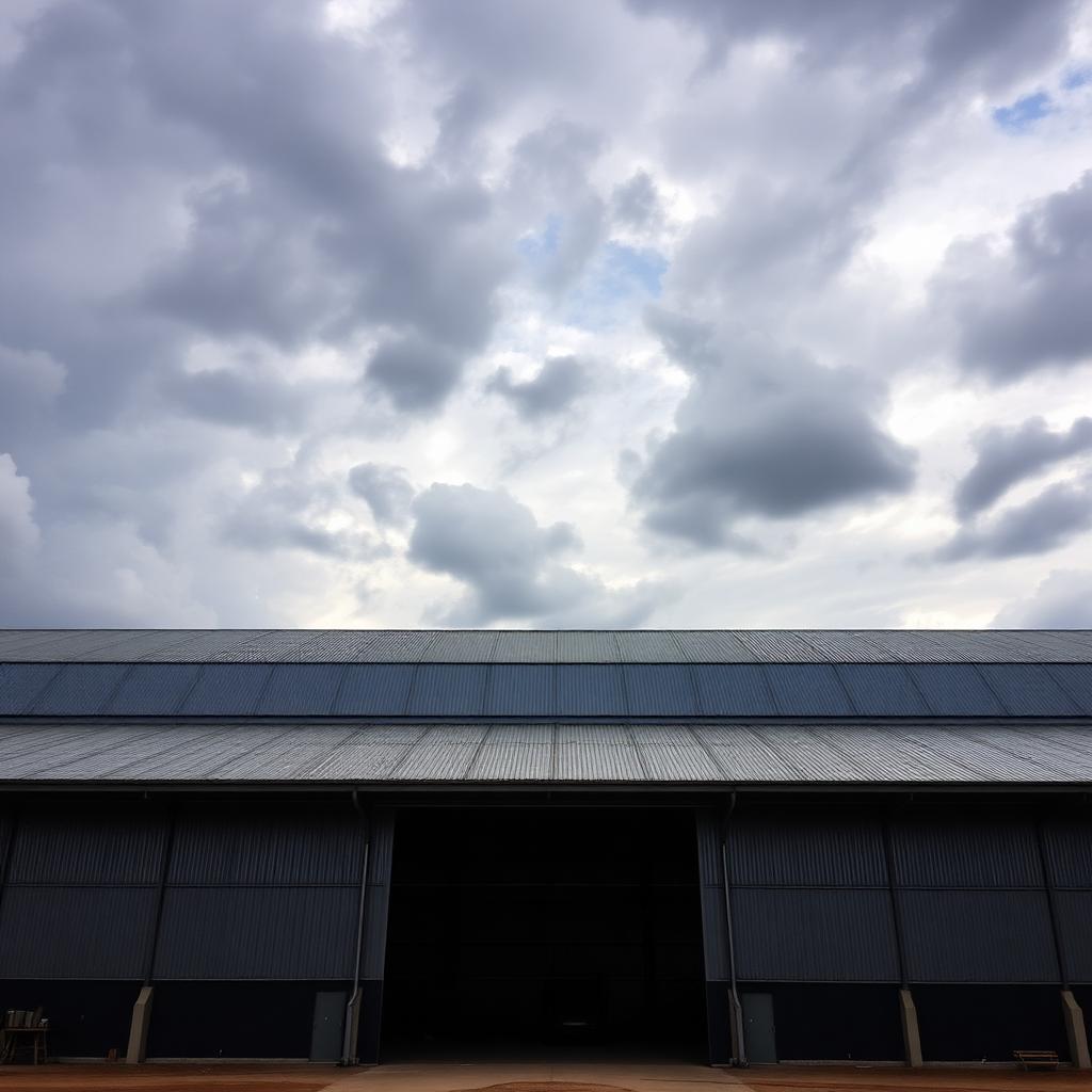 Box profile mabati roofing installation on industrial warehouse, Athi River